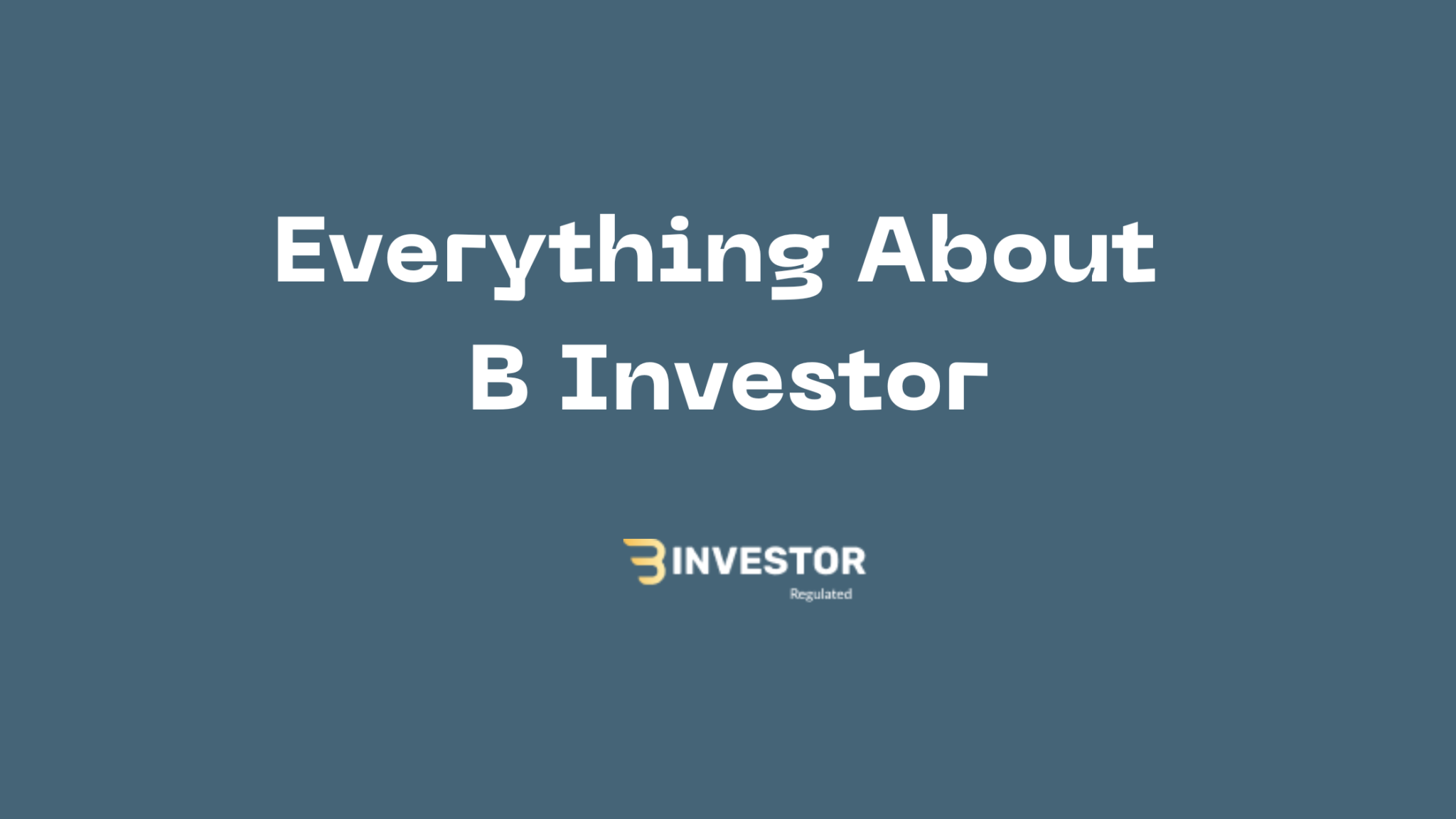 Everything About B-Investor (B Investor) | B Investor